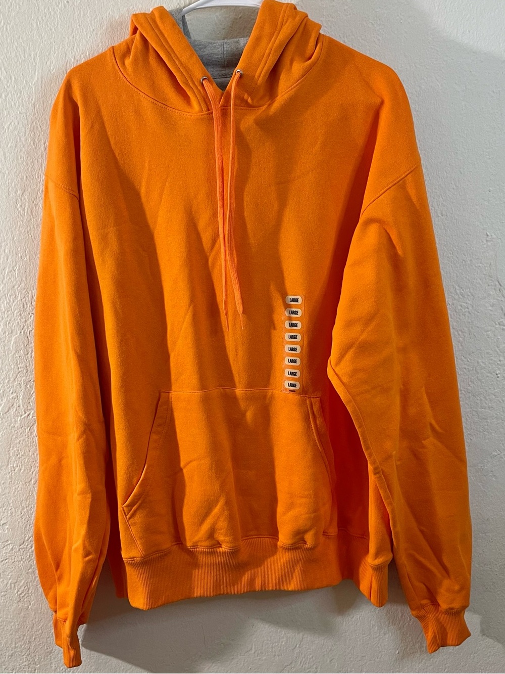 NWOT Champion Bright Orange Hoodie Sweater Men Size Large